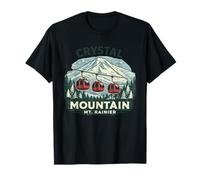 Crystal Mountain - Góndola con diseño Retro del Monte Rainier Camiseta