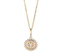 Crystal Necklace,18K Plated Vintage Destinys Sun Flower Necklace Women Fashion Jewelry Gift