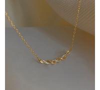 Crystal Necklace,Exquisite 925 Twisted Necklace for Women Shiny Zirconcle Cnecklaces Party Jewelry Gift/