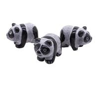 Crystal Obsidian Bear Panda Statue Crystal Animal Craft Small Ornament Home Decor Gift (Size : 3pcs)