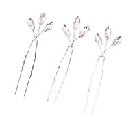 Crystal Pearl Rhinestone Hairpins Stick Hair Clip For Women Bridal Accessories Party Wedding Clips Jewelry(50cm Light Yellow Gold Color)