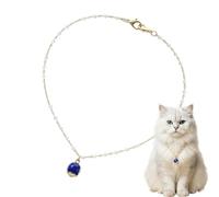 Crystal Pet Collar - Blue Cat & Small Dog Necklace, Adjustable Sparkling Crystal Jewelry Collar for Cats, Kittens and Small Dogs, Elegant Blue Costume Accessory for Birthdays, Parties, Pet Photoshoots