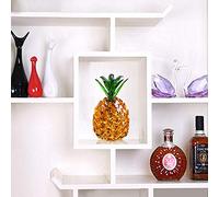Crystal Piña Artesanía Papel de vidrio Fengshui Figurine Decoración del hogar Ornamentos-AMARILLO_METRO