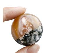 Crystal Powder Cherry Blossom Water Grass Agate Splicing Ball Living Room Office Decoration Crystal Ornaments,40~50mm