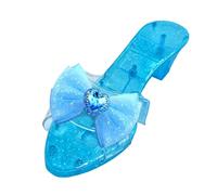 Crystal Princess Heels - Glittering Stage Footwear | Costume Cosplay Shoes | Glitter Detail Finish Sandle | Holiday Parties Fairy Tale Events School Plays Costume Collectors Carnival Dress Up