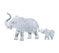 Crystal Puzzle 59176 3d elefante par 46 piezas, Gris , color/modelo surtido