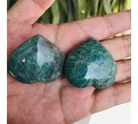 Crystal Quartz Heart Shape Polished Stone Stones and Minerals (Size : 3pc)