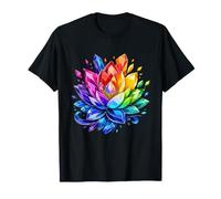 Crystal Rainbow Lotus Flower Chakra Energía Meditación Camiseta
