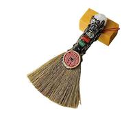 Crystal Raw Stone Five Elements Small Broom for Feng Shui Cleansing and Home Decoration(White Crystal Broom)