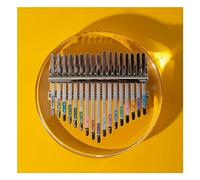Crystal redondo Kalimba pulgar Piano 17 teclas 21 teclas acrílico kalimba colorido transparente dedo piano transparente kalimba impermeable Transparent-17Keys