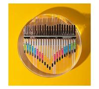 Crystal redondo Kalimba pulgar Piano 17 teclas 21 teclas acrílico kalimba colorido transparente dedo piano transparente kalimba impermeable Transparent-21Keys