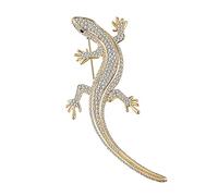 Crystal Rhinestone Lizard Broch Salamander Pin Insignia Gecko Linda joyería vintage Brooches Brooches