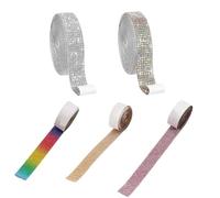 Crystal Rhinestone Tape - Adhesive Band, Shiny Trim Material, Multi Decor Tool, Reusable Design Element | Handmade Art Creation, Fashion Accessory Upgrade, Home Decor Improvement