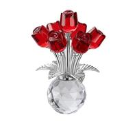 Crystal Rose Ornament, Artificial Crystal Flowers For Christmas, Flores de multicolor 3D con base, decoración de la pieza central de la cama, Home Office Tabletop Centerpiece - Timeless Symbol