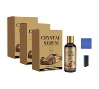 Crystal Serum Cerámica y Cristal Sellador de Cerámica de Grafeno avanzado, dureza 9H+, hidrofóbico, resistente a los arañazos, alto brillo, 100 ml, con esponja y paño (3 unidades)