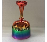 Crystal singing chalice 7 chakras de colores 432 Hz, 3 rd octave A nota perfect pitch about 7" for sound healing.