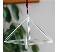 Crystal Singing Pyramid for Sound Bath Chakra Balance Meditation, Come with Crystal Striker & Hanging Strap(12inch)