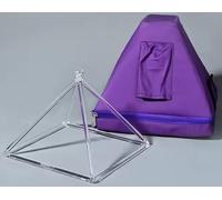 Crystal Singing Pyramid with Carrying Case, Crystal Striker & Hanging Strap, for Meditation & Sound Bath(11inch)