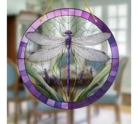 Crystal Sky Bluebird Stained Art Ornament,2D Acrylic Birds Sun Window Hanging,Stained Glass Decorations,for Windows Indoor Gardens Home Garden Modern Wall Hanging