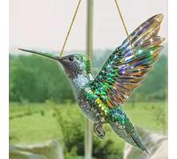 Crystal Sky Bluebird Stained Art Ornament,2D Acrylic Birds Sun Window Hanging,Stained Glass Decorations,for Windows Indoor Gardens Home Garden Modern Wall Hanging