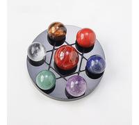 Crystal Stone Sphere Seven Crystal Ball Ornament Globe Trinket Decor Gifts Box Ornaments