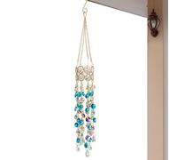 Crystal Suncatcher - 19.7 Inch Rainbow Maker Hanging Prism | Window Decor Outdoor Garden Patio Balcony Sun Catching Light Reflecting Ornament for Home, Sparkling, Color Display Accent