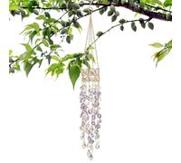 Crystal Suncatcher - 19.7 Inch Rainbow Maker Hanging Prism | Window Decor Outdoor Garden Patio Balcony Sun Catching Light Reflecting Ornament for Home, Sparkling, Color Display Accent