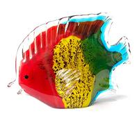 Crystal Vivid PaperweightTropical Fish Animal Figurines Glass Hand Blown Craft Modern Sculpture Home Table Decor Xmas Gift