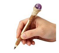 Crystal Wand Ballpoint Pen, Fantasy Shape School Supplies, 7x1 Inches Wand with Finial, Precision Fine Tip Solution, Imaginative Stationery with Whimsical Style, Writing Tool for Students and Teachers