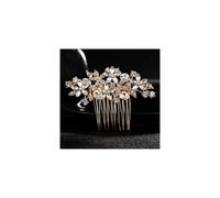 Crystal Wedding Flower Hair Cirt Silver Camino de cabello lateral plateado Cocos de diamantes de diamantes de diamantes hechos a mano Accesorios
