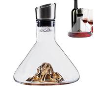Crystal Wine Decanter, 1500ml Glass Carafe, Hand-Held Aerator Bottle with Built-In Dispenser, Durable Glass Carafe, Wine Decanter with Elegant Design, Accessory for Red and White