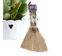 Crystal Witch Broom - Accesorio de Limpieza de Energía, Mini Escoba de Brujería | Herramienta ritual de para, Espacio de Meditación, Dormitorio, Estudio de Yoga, Apartamento, Cocina, Sala