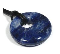 CrystalAge Collar de piedra natal de Sagitario - Donut de sodalita