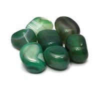 CrystalAge Piedra de ágata verde (25 - 30 mm) - piedra única