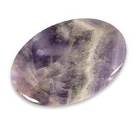 CrystalAge Piedra de palma de amatista chevrón