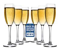 CRYSTALIA Premium Calidad Copas Cava, Copas Flauta Champán, Set 6, 1900 ml, 100% SIN PLOMO Copa de Champagne, Copa Cava, Copas de Boda, Copas de Champan y Vino, Copas de Vino, Copas de Cava Cristal
