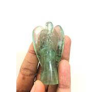 crystalmiracle Ángel de la guarda de Fluorita Sanación con cristales Reiki FENG Shui Regalo Energía Meditación Metafísica Gema Artesanal Espiritual (Verde, Tamaño: 2 A 2.5 Pulgadas Aprox.)