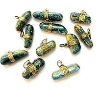 CRYSTALMIRACLE Colgante único de piedra preciosa de cianita, cristal curativo, regalo de moda, Chakra de bienestar, accesorio hecho a mano (Gris Azulado)