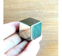 crystalmiracle Cristal de pirita Dorada Natural, Cubo de 28 MM, Piedra Preciosa curativa de Roca, Aura Reiki, Feng Shui, Regalo, Bienestar, sabiduría Espiritual, Hecho a Mano