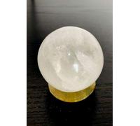 CRYSTALMIRACLE Cuarzo Piedra preciosa Esfera Cristal Curación Oficina en el hogar Regalo Reiki FENG Shui Energía positiva Meditación (Transparente, Tamaño: 45 Mm Aprox., Peso: 117 Gramos Aprox.)