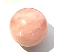 crystalmiracle Esfera de cuarzo Cristal curativo Piedra preciosa Reiki Feng Shui Vaastu Regalo Bienestar Paz Meditación Hecho a mano (Rosa Claro, Tamaño : 53 Mm Aprox., Peso : 203 Gramos Aprox.)