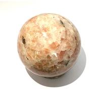 CRYSTALMIRACLE Esfera de piedra solar Cristal curativo Reiki feng Shui Bienestar Regalo vaastu Paz espiritual metafísica (Naranja (Ligero A Medio), Tamaño De La Bola: 51 Mm Aprox., Peso: 170 Gramos)