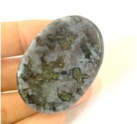 crystalmiracle Gabro índigo natural/merlinita mística Pulgar Preocupación Piedra Cristal Curación Regalo Meditación Energía positiva Paz Bienestar Aura Hecho a mano