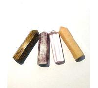 CRYSTALMIRACLE Jasper lepidolita piedra lunar cuarzo rosa puntos de una sola terminación Crystal Healing Reiki Feng Shui Regalo Bienestar Energía Paz Meditación Accesorio Metafísica Gema