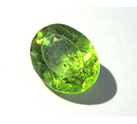 CRYSTALMIRACLE Peridoto Piedra preciosa Cristal Curación Hombres Mujeres Regalo Energía positiva Fuerza Corazón Chakra Accesorio Paz Hecho a mano (Verde Claro, Quilates : 2.82,Dureza : 6.5)