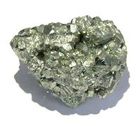 crystalmiracle Piedra preciosa de pirita Cristal de roca Curación Reiki Feng Shui Regalo Energía psíquica Paz Bienestar Hecho a mano Vaastu (Dorado, Peso : 49 Gramos Aprox, Tamaño : 31 X 41 Mm Aprox.)