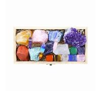 Crystals and Healing Stones Set, Healing Crystals Kit, Rose Quartz, Amethyst Crystal, Clear Quartz Crystals, Citrine Crystal, Tigers Eye, Green Aventurine, Red Jasper, Lapis Lazuli, Pendulum