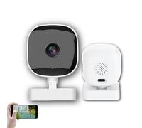 Crystals-Clear 2k Security Camera with Night Vision, 24/7 Recording & Smart Alerts,2.4G WiFi Indoor HD Camera for Home Yard Garden Farm, Easy Install for Home Security (White,2 Sets)