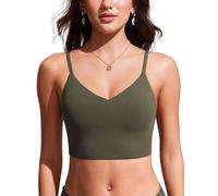 CRZ YOGA Bikini para Mujer con Traje de baño atlético con Tira Fina Ajustable Dark Olive 40