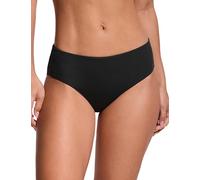 CRZ YOGA Braguitas de Bikini para Mujer Braguitas de baño básicas de Media Altura y Cobertura Total Negro 42